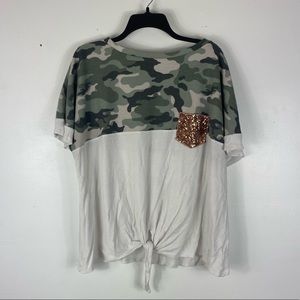 Chic Soul Camo Blouse